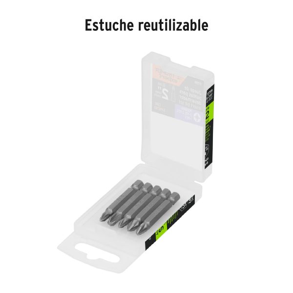 17799 - Estuche con 5 puntas pozidriv combinadas largo 2', Expert