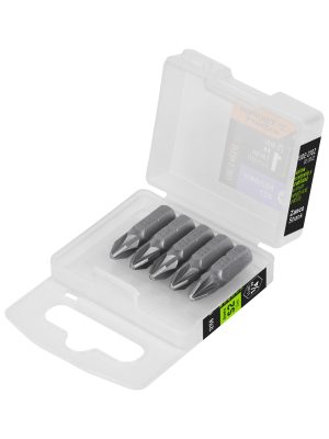 PUDE-21-P.jpg 12156 - Estuche con 5 puntas pozidriv PZ1 largo 1', Truper Expert