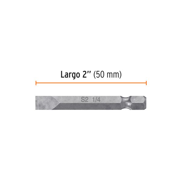 12171 - Estuche con 5 puntas planas de 1/4' largo 2', Truper Expert