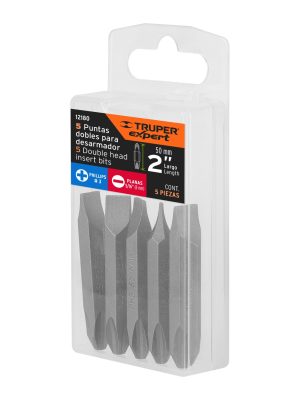 12180 - Estuche con 5 puntas dobles PH3 y 5/16' largo 2', Expert