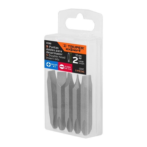 12180 - Estuche con 5 puntas dobles PH3 y 5/16' largo 2', Expert