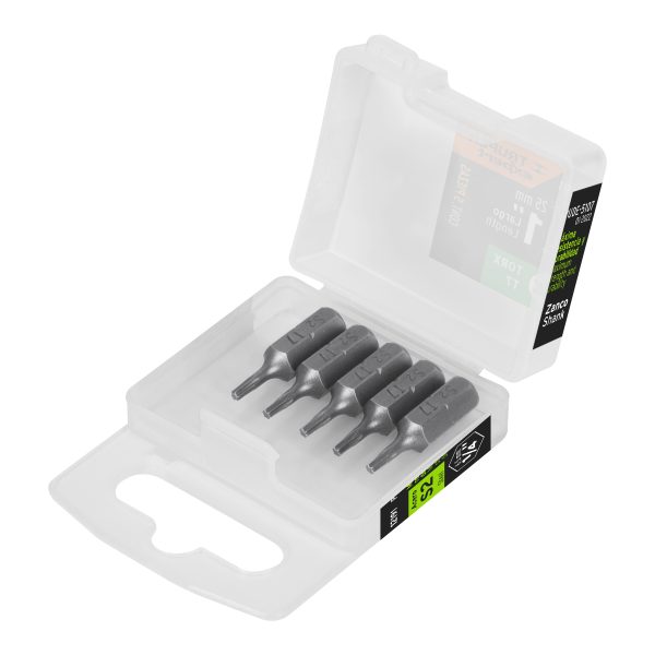 12191 - Estuche con 5 puntas torx T7 largo 1', Truper Expert