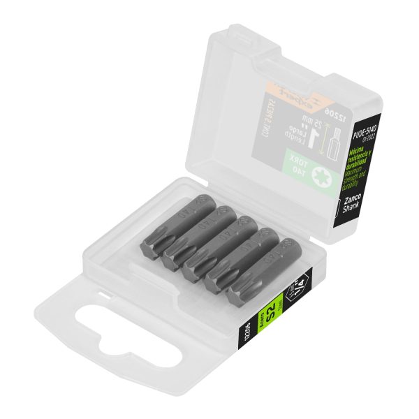 12206 - Estuche con 5 puntas torx T40 largo 1', Truper Expert