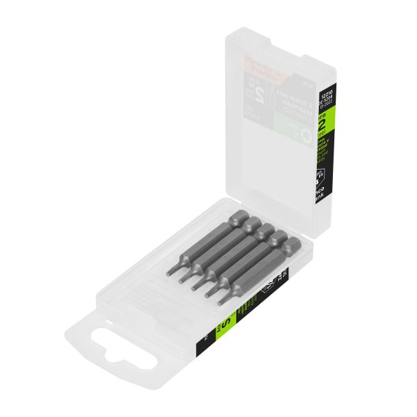 12210 - Estuche con 5 puntas torx T8 largo 2', Truper Expert