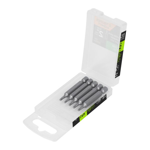 12213 - Estuche con 5 puntas torx T10 largo 2', Truper Expert
