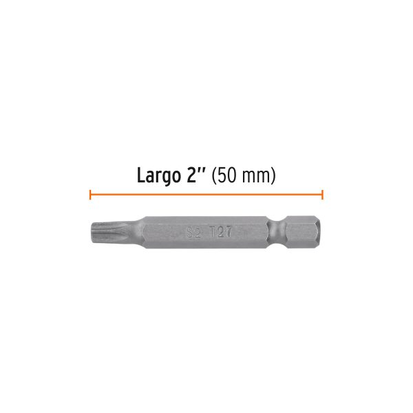 12260 - Estuche con 5 puntas torx T27 largo 2', Truper Expert