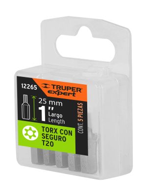 PUDE-6120E1.jpg 12265 - Estuche con 5 puntas torx T20 con seguro largo 1', Expert