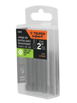 PUDE-6227E1.jpg 12459 - Estuche con 5 puntas torx T27 con seguro largo 2', Expert