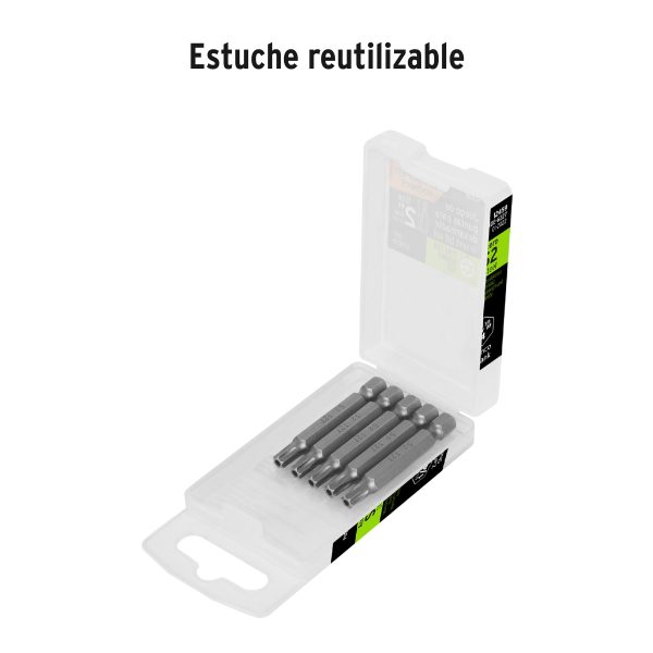 12459 - Estuche con 5 puntas torx T27 con seguro largo 2', Expert