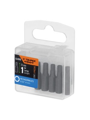12490 - Estuche con 5 puntas hexagonales de 5/32mm largo 1', Expert