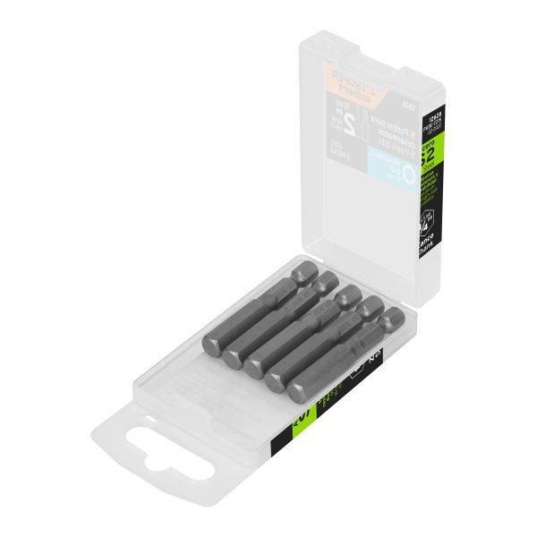 12653 - Estuche con 5 puntas hexagonales de 1/4mm largo 2', Expert