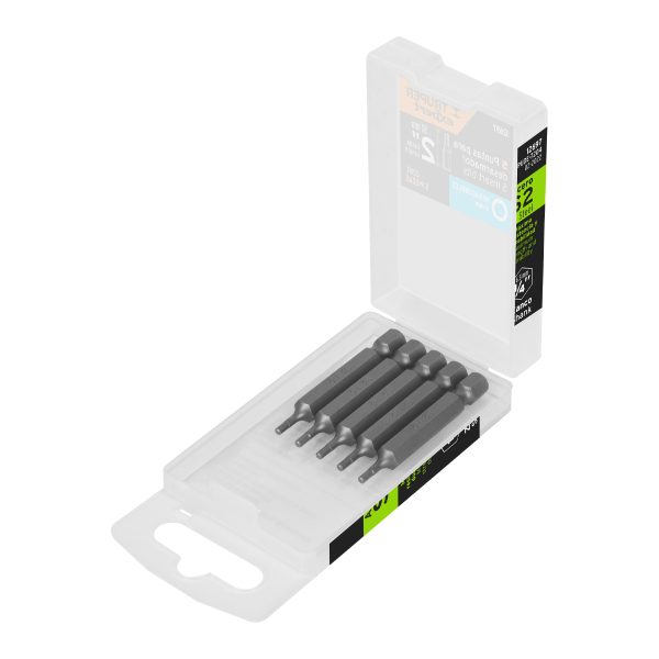 12691 - Estuche con 5 puntas hexagonales de 2 mm largo 2', Expert