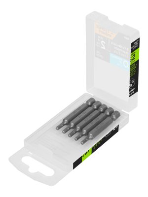 12619 - Estuche con 5 puntas hexagonales de 1/8mm largo 2', Expert