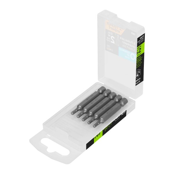 12619 - Estuche con 5 puntas hexagonales de 1/8mm largo 2', Expert