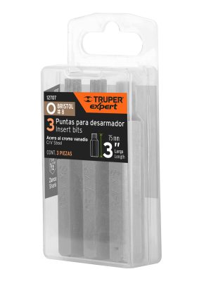12707 - Estuche con 3 puntas bristol M8 largo 3', Truper Expert