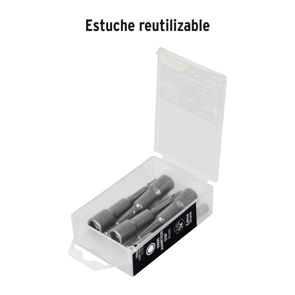 12946 - Estuche con 5 dados magnéticos de 6 mm largo 2-1/2', Expert