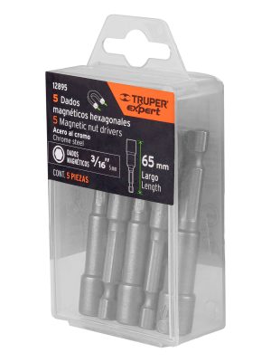 PUDE-9018E1.jpg 12895 - Estuche con 5 dados magnéticos de 3/16' largo 2-1/2', Expert