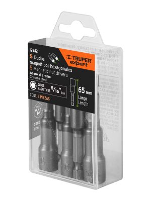 PUDE-9031E1.jpg 12942 - Estuche con 5 dados magnéticos de 5/16' largo 2-1/2', Expert