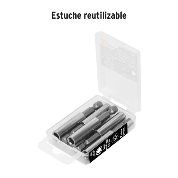 11867 - Estuche con 5 extensiones de 60 mm, magnéticas, EXPERT