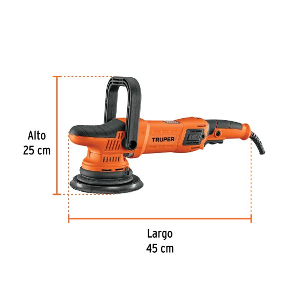 102333 - Pulidora doble acción 6', 900W, TRUPER PRO