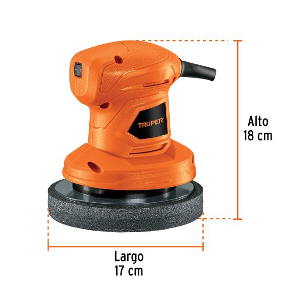 102633 - Pulidora compacta a una mano, 6', 45W, TRUPER PRO