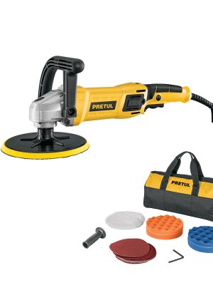 28151 - Pulidora velocidad variable 7' 1200W, c/accesorios, PRETUL