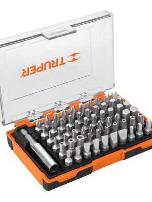 10758 - Juego de 61 puntas mixtas largo 1' en estuche plástico