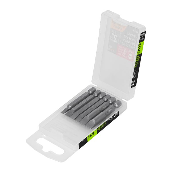 100506 - Estuche con 6 puntas planas combinadas largo 2', Expert