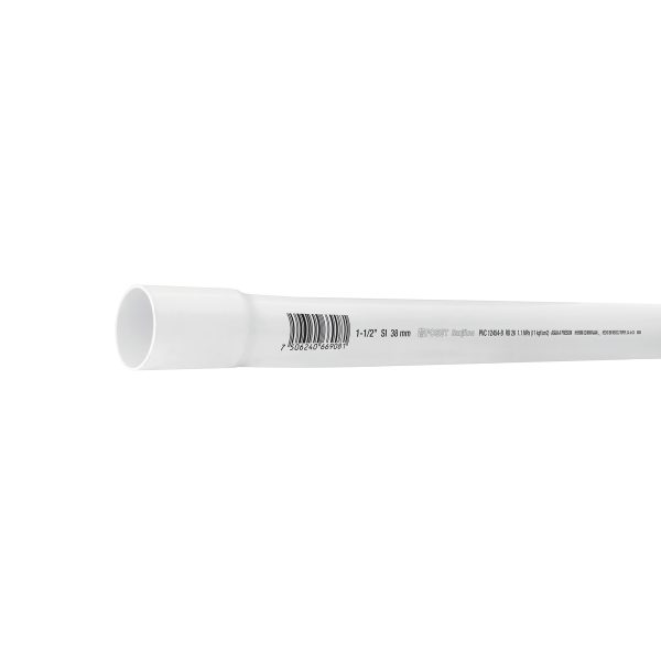 40085 - Tubo de 1-1/2' PVC hidráulico RD 26, 3m, 1.2kg, FOSET