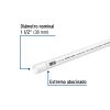 40085 - Tubo de 1-1/2' PVC hidráulico RD 26, 3m, 1.2kg, FOSET