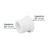 45426 - Reducción bushing de PVC 3/4 x 1/2', Foset