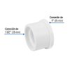 45537 - Reducción bushing de PVC 1-1/2 x 1', Foset