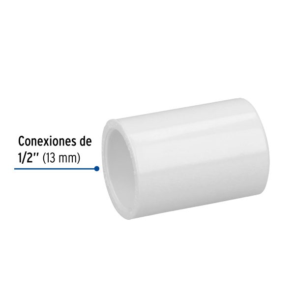 45417 - Cople de PVC cédula 40 de 1/2', Foset