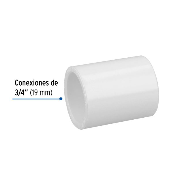 45418 - Cople de PVC cédula 40 de 3/4', Foset