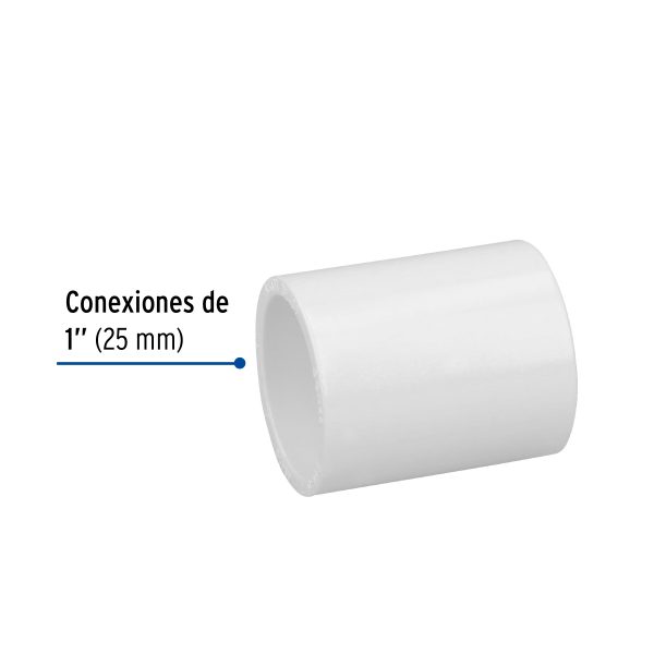 45419 - Cople de PVC cédula 40 de 1', Foset