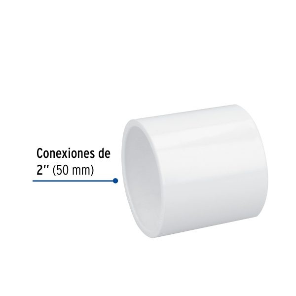 45531 - Cople de PVC cédula 40 de 2', Foset