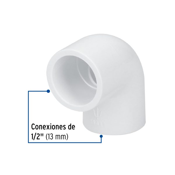 45411 - Codo 90° de PVC de 1/2', Foset