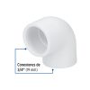 45412 - Codo 90° de PVC de 3/4', Foset