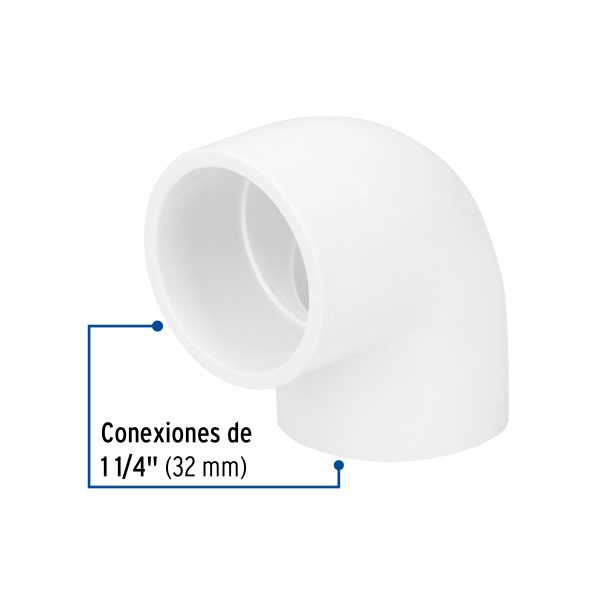45523 - Codo 90° de PVC de 1-1/4', Foset