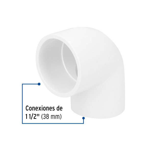 45524 - Codo 90° de PVC de 1-1/2', Foset