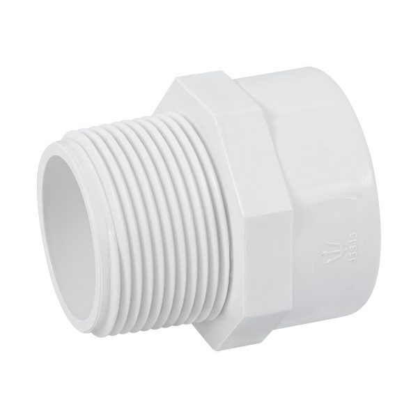 45545 - Adaptador macho de PVC de 1-1/4', Foset