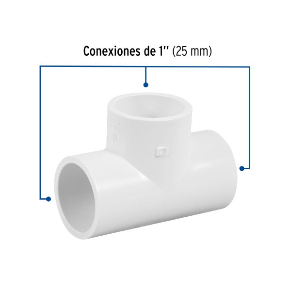 45422 - Tee sencilla de PVC 1', Foset