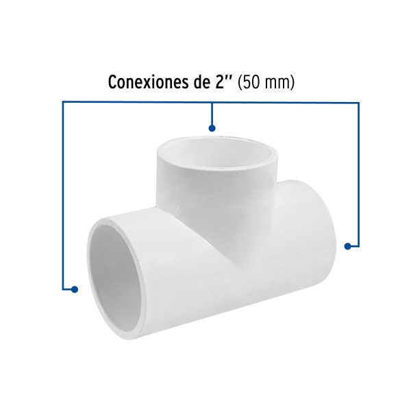 45534 - Tee sencilla de PVC 2', Foset
