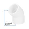 45416 - Codo 45° de PVC de 1', Foset