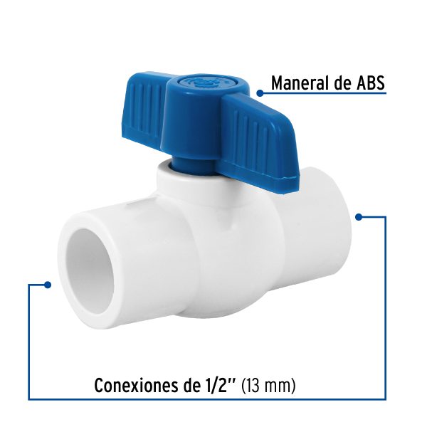 49156 - Válvula de esfera de PVC 1/2'para cementar, Foset