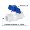 49150 - Válvula esfera de PVC 1/2' roscable, Foset