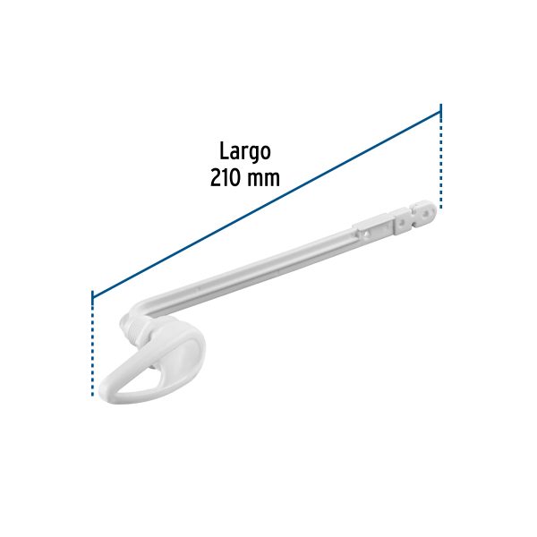45397 - Palanca frontal plástica blanca para WC, FOSET