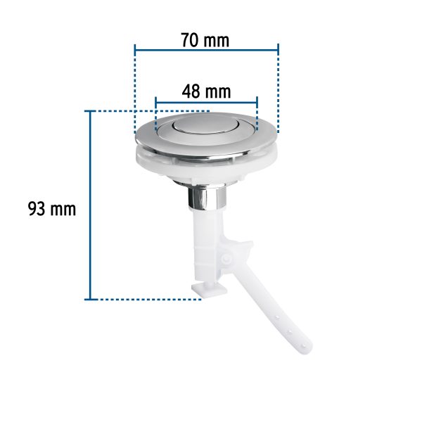 48359 - Botón superior universal p/válvula tradicional para WC,FOSET