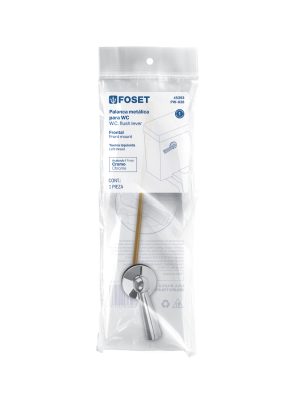 45393 - Palanca frontal metálica cromada clásica para WC, FOSET