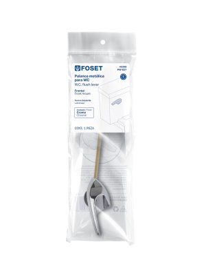 45398 - Palanca frontal metálica cromada robusta para WC, FOSET